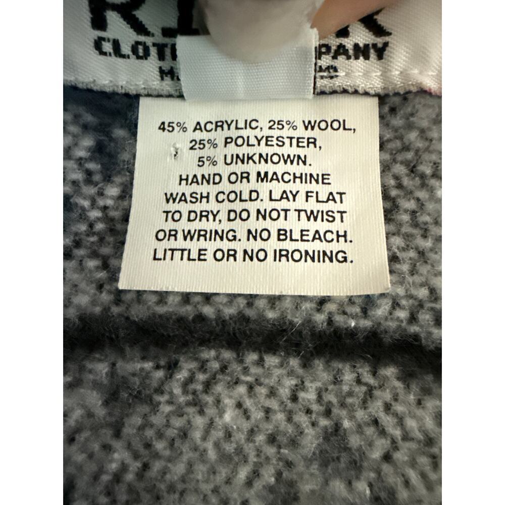 Vintage Wooded River Wool Blend Coat Size L Western Polar Bear Snowflake Winter - Picture 6 of 6